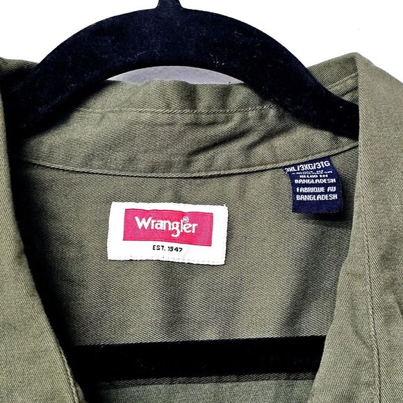 Wrangler Men's Shirt Button Down Short Sleeve Relaxed Fit Size 3XL Stretch - Picture 2 of 6